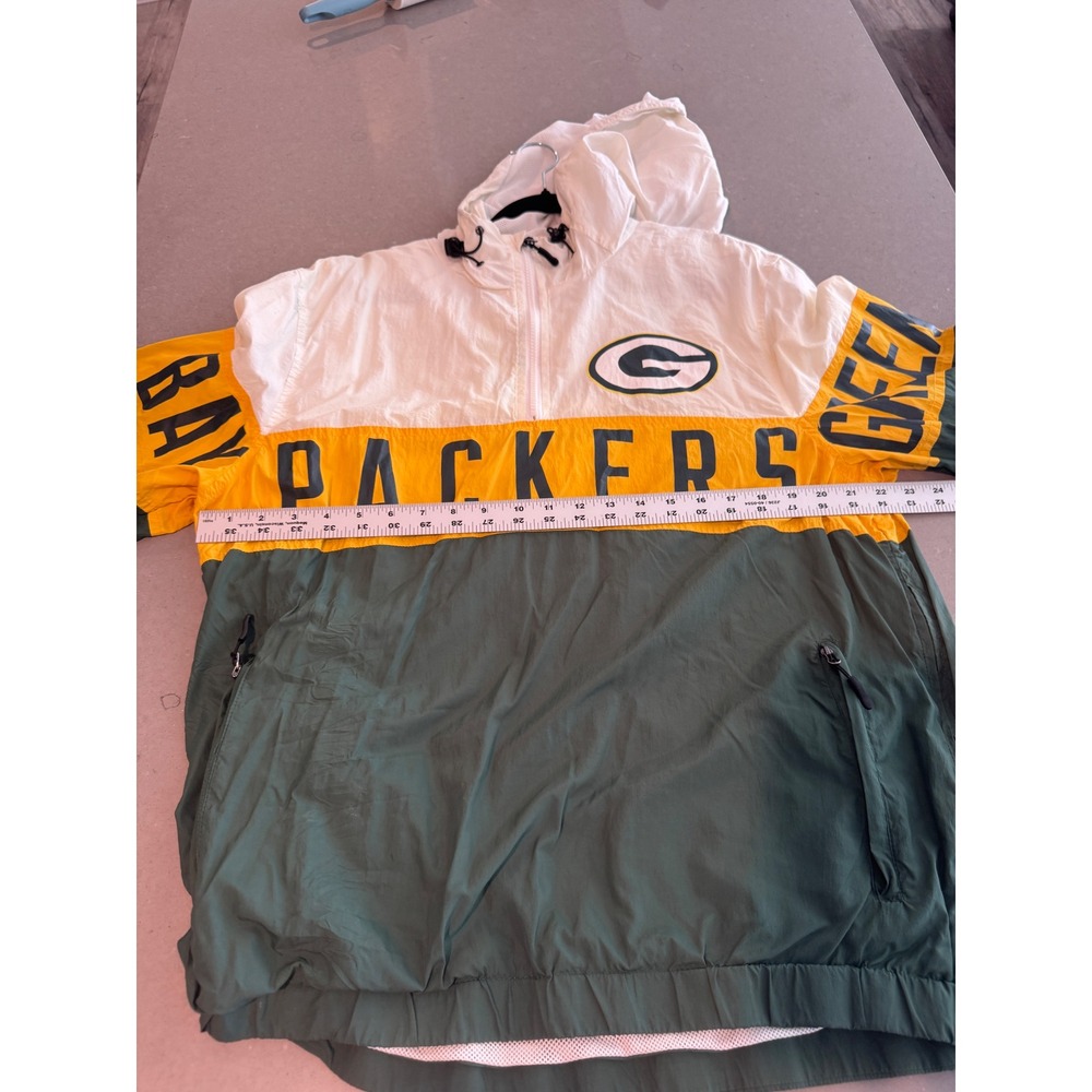 Green Bay Packers NFL Team Apparel Windbreaker Jacket Men's Size L - Picture 3 of 9